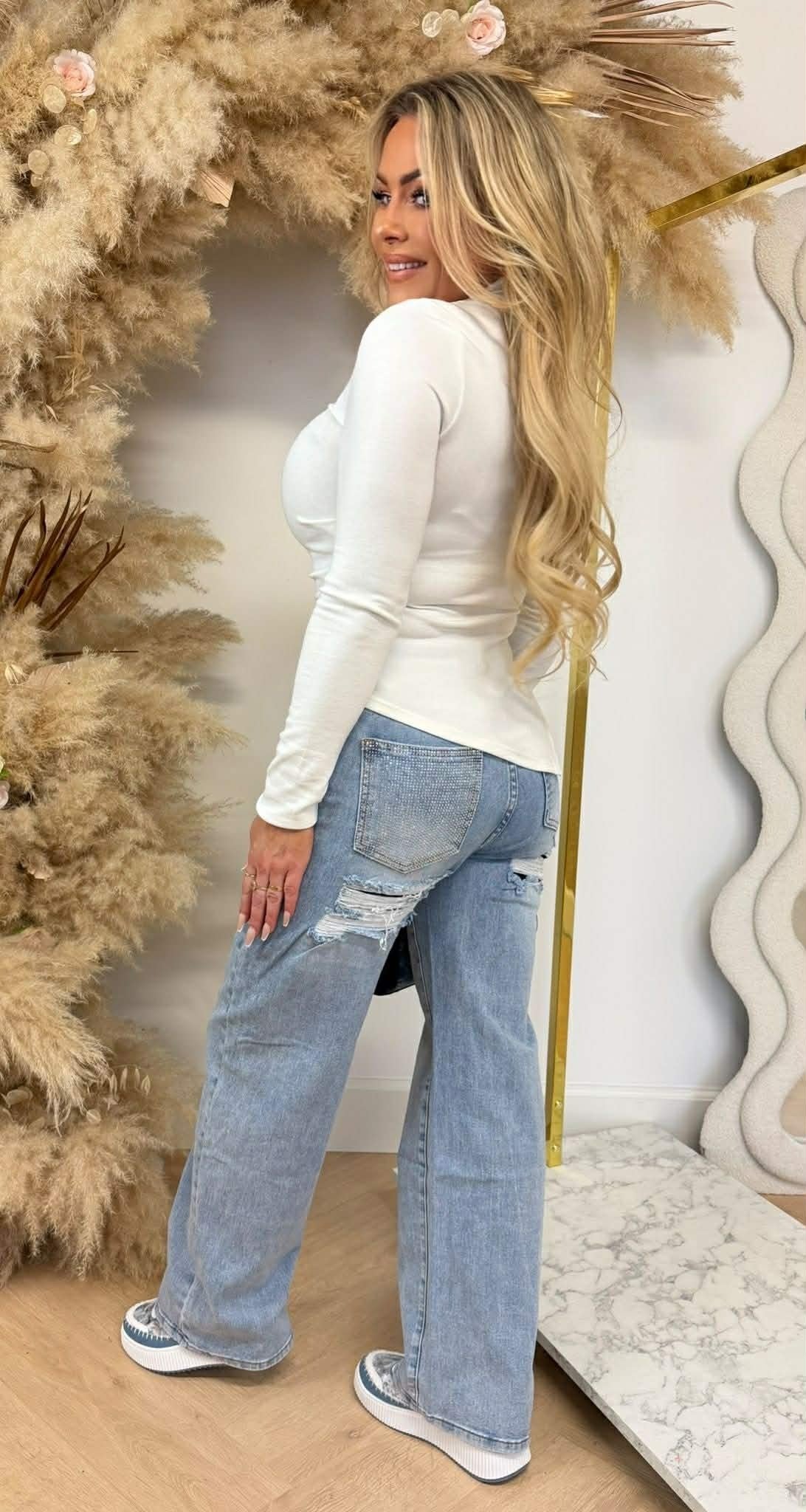 BASIC SPLIT TOP 20968 OFFWHITE