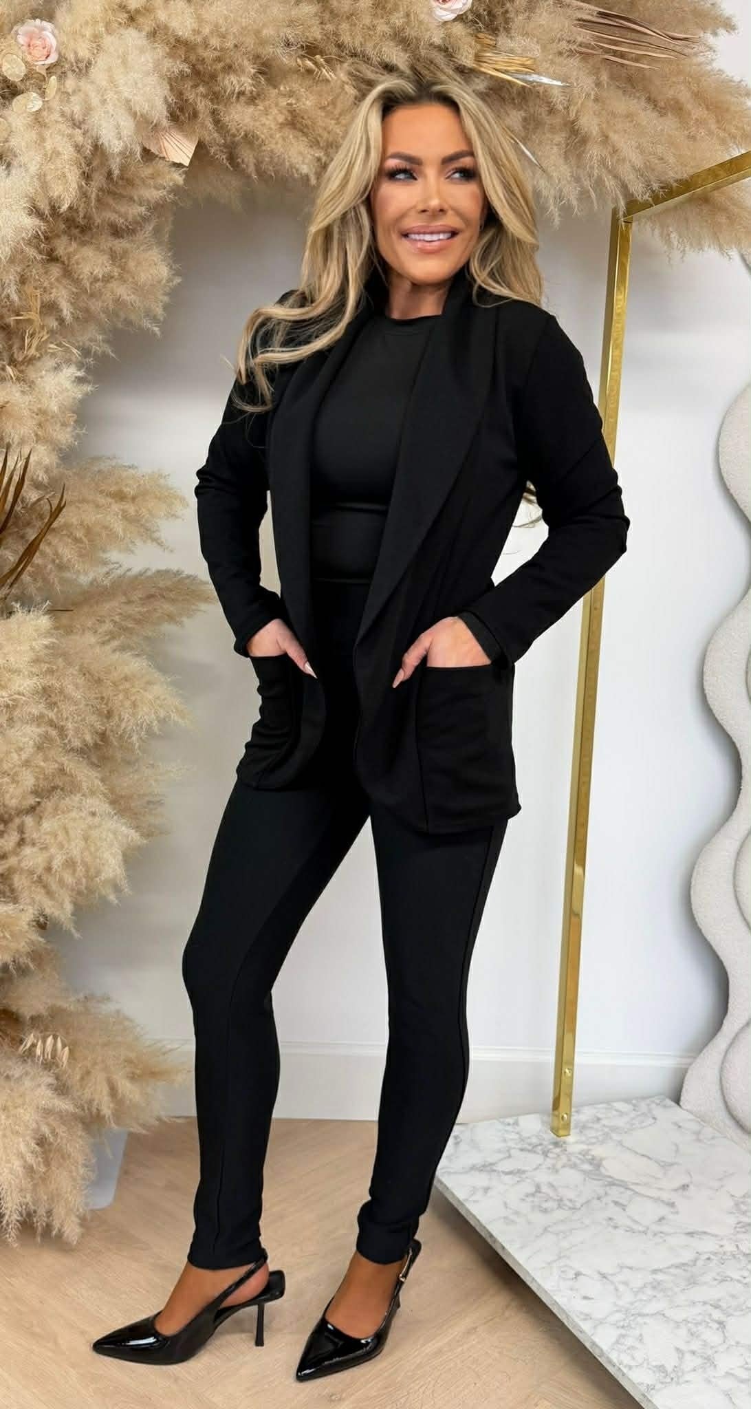 BASIC CARDIGAN L. ÄRMEL SCHWARZ