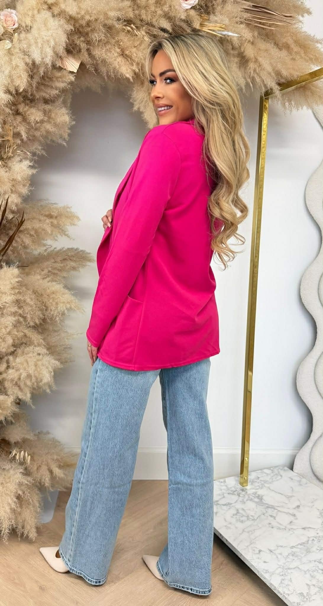 GILET BASIQUE M. LONGUES MANCHES FUCHSIA