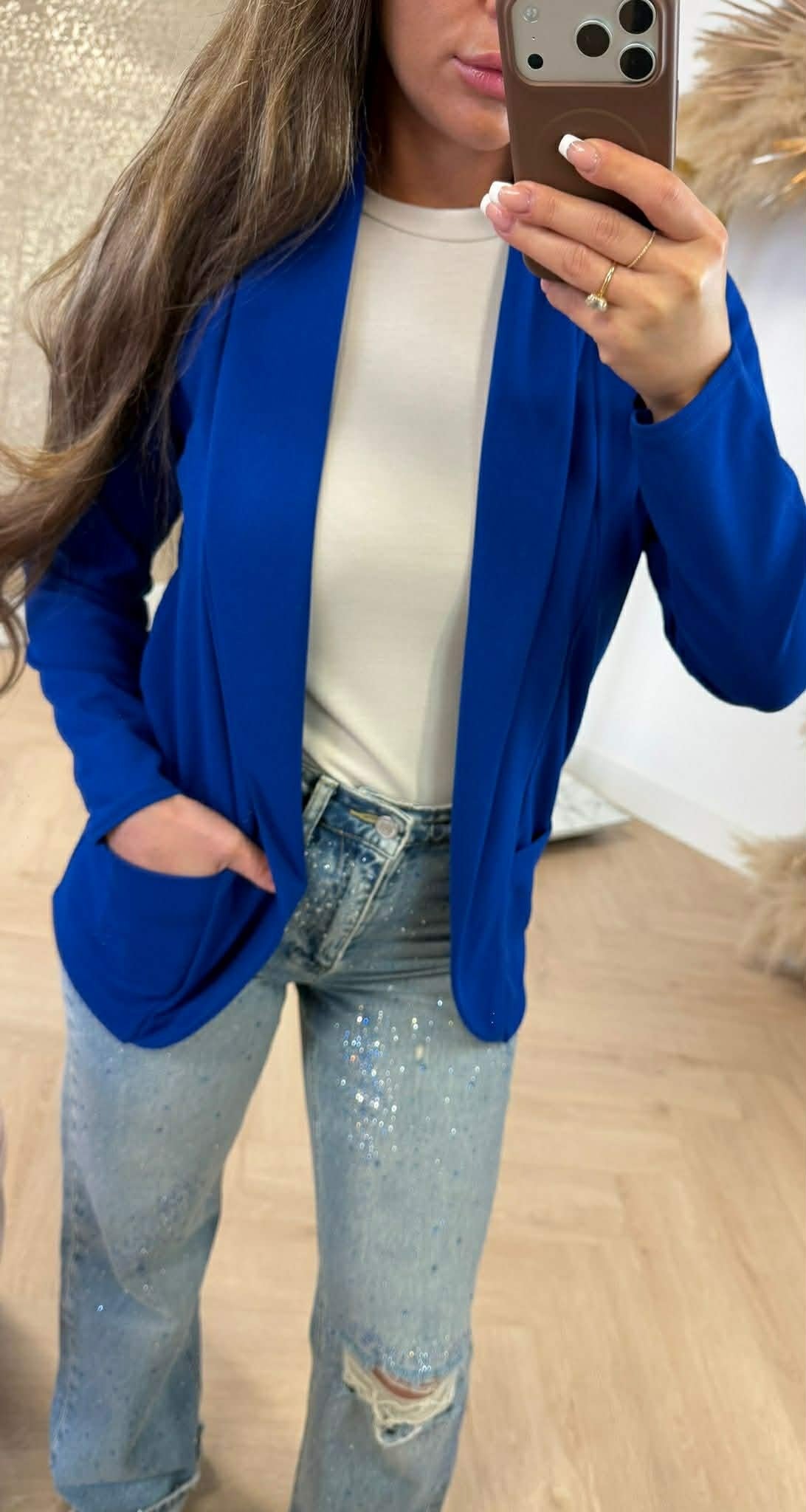BASIC WESTE L ÄRMEL KINGSBLUE