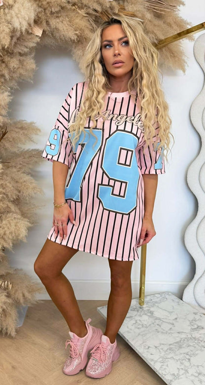 BASY LOS ANGELES LONG TEE PINK