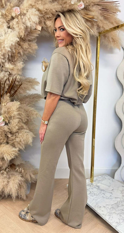BESTSELLER MUSTY CROPPED SET TAUPE