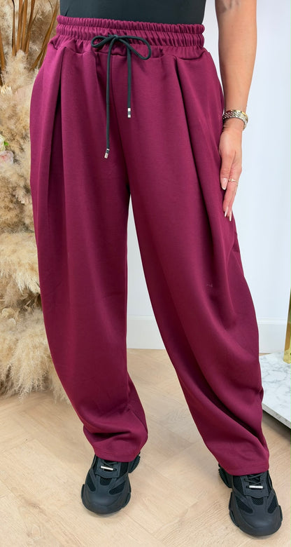 GIGI BALLOON JOGGER BORDEAUX
