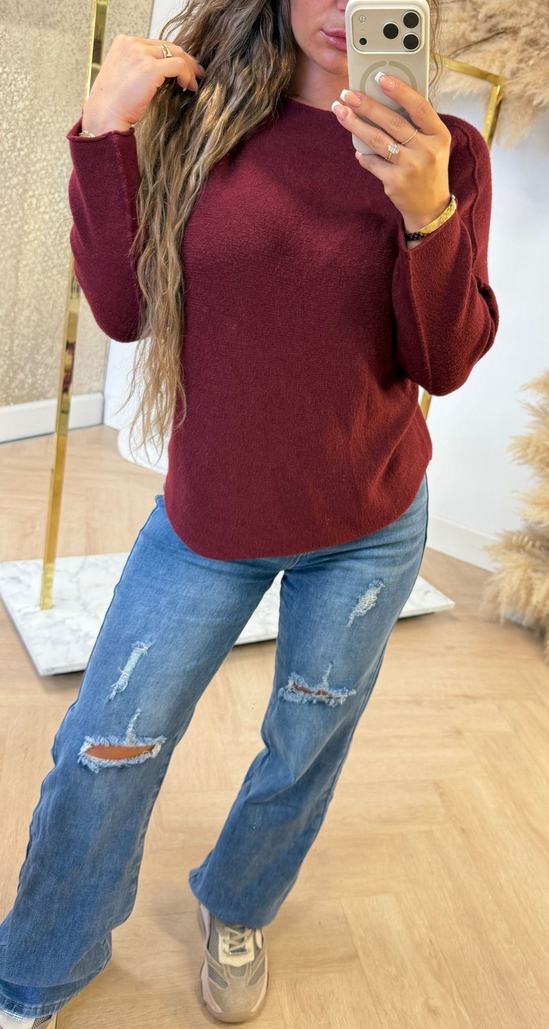 ROUND NECK SOFT TOP BORDEAUX