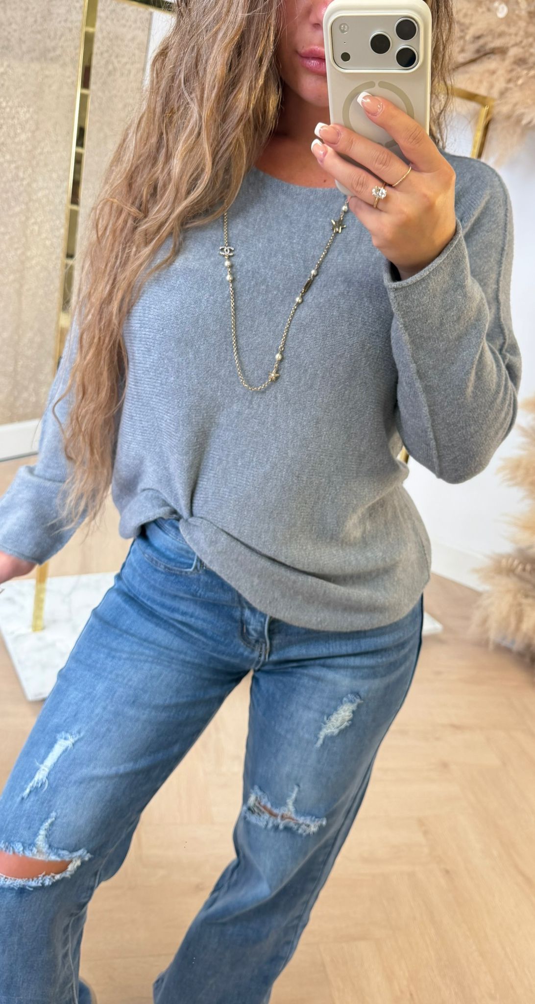 ROUND NECK SOFT TOP GREY