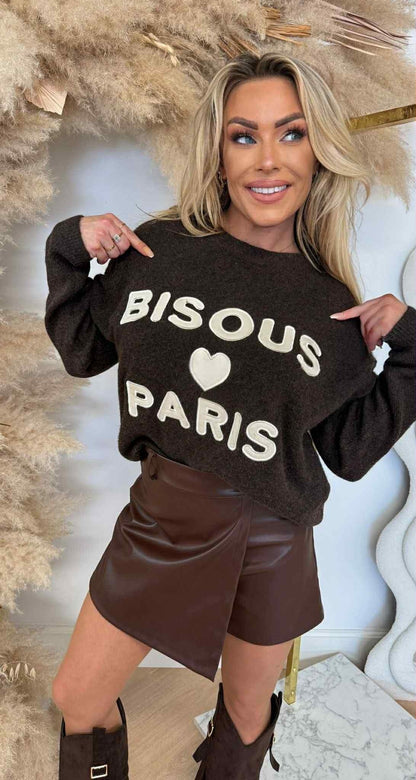 BISOUS PARIS SWEAT 340 CHOCO