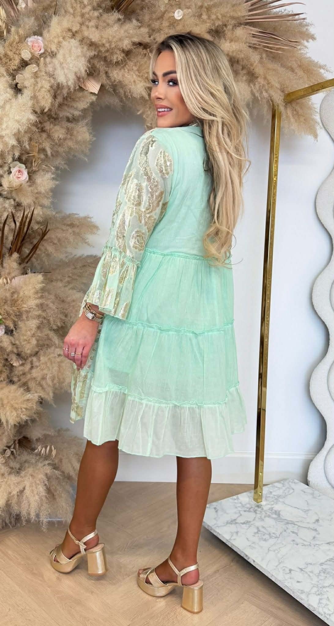 BOHO SHINE DRESS 5059 MINT