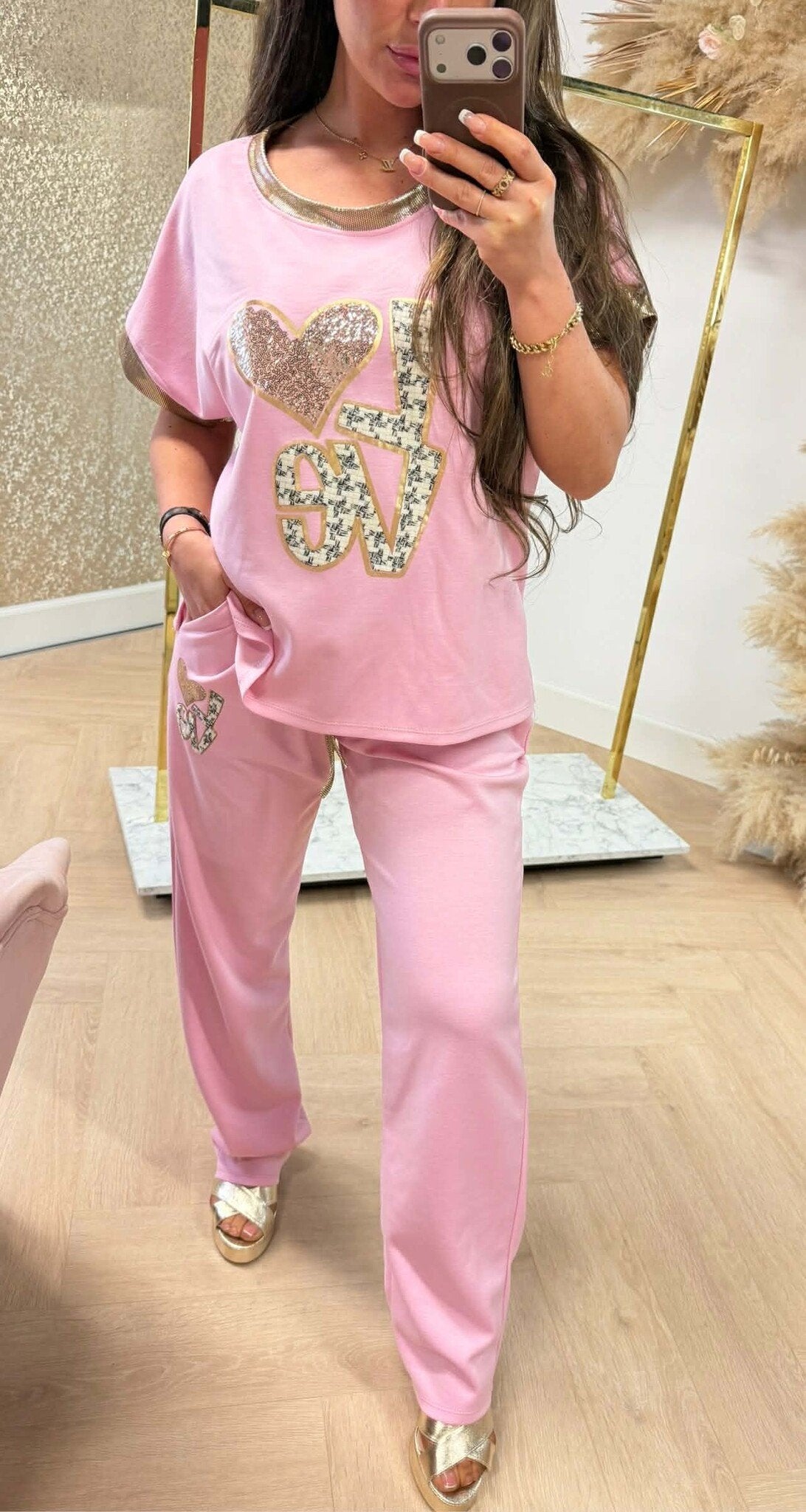 BRONZE LIEBE SET ROSA