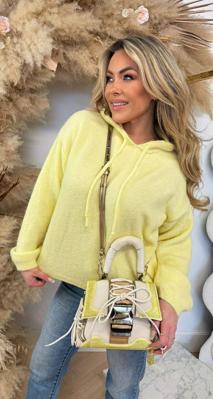 BROOKE BASIC SOFT HOODIE JAUNE