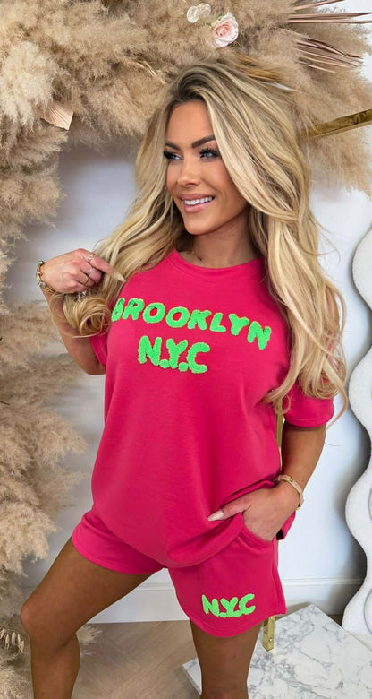 BROOKLYN NYC SET FUCHSIA