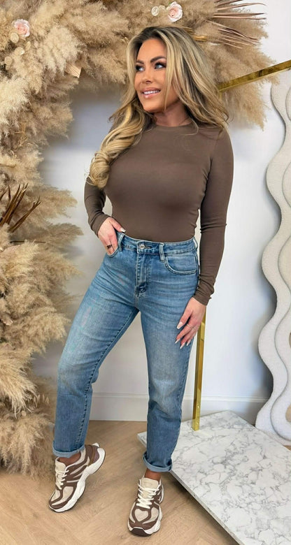 BY SWAN BASIC STRETCH SHIRT 9963 BROWN