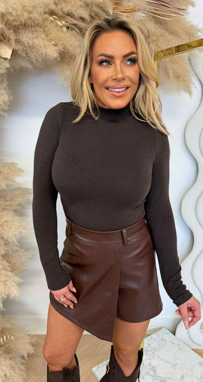 BY SWAN BASIC STRETCH SHIRT 9971 COFFEE