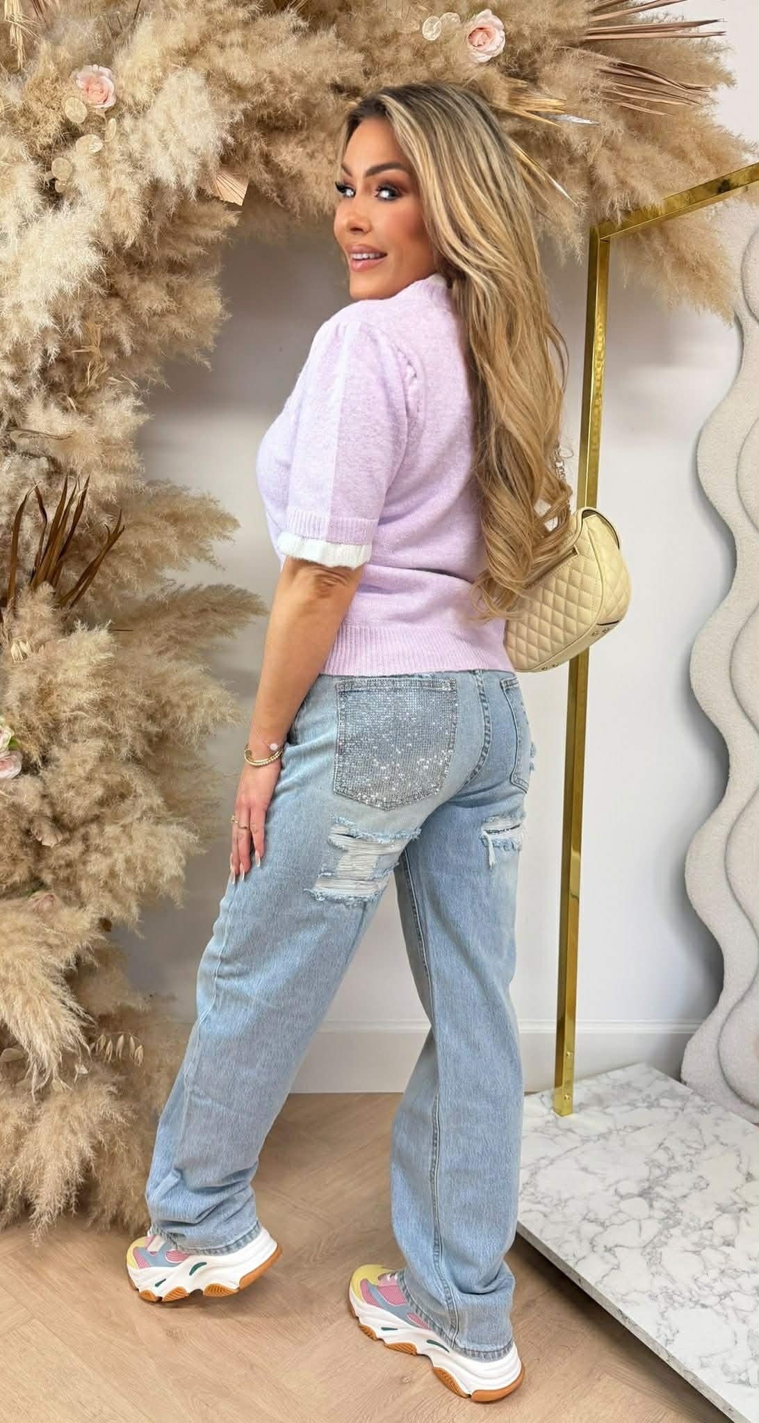 BY SWAN KNITTED SCHULP TEE 671 LILA