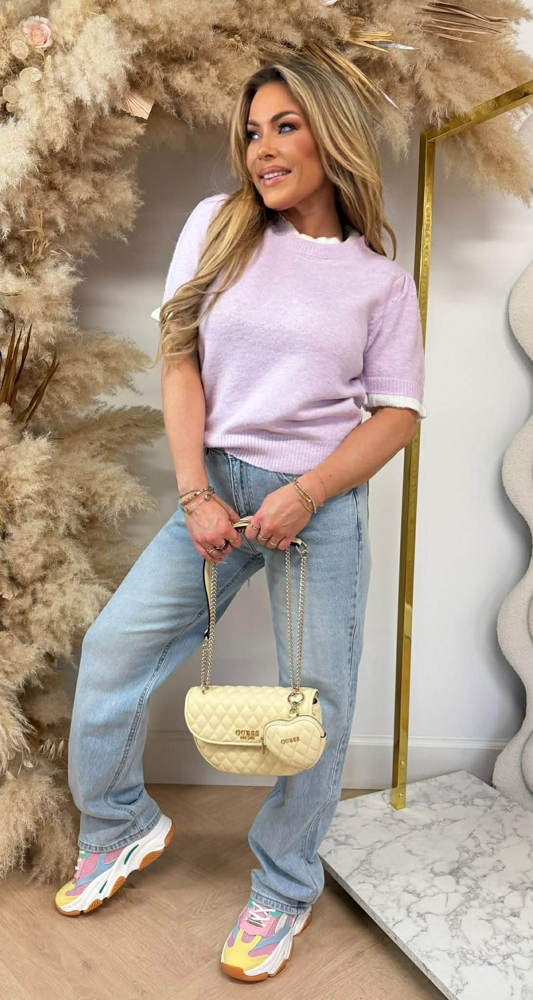 BY SWAN KNITTED SCHULP TEE 671 LILA