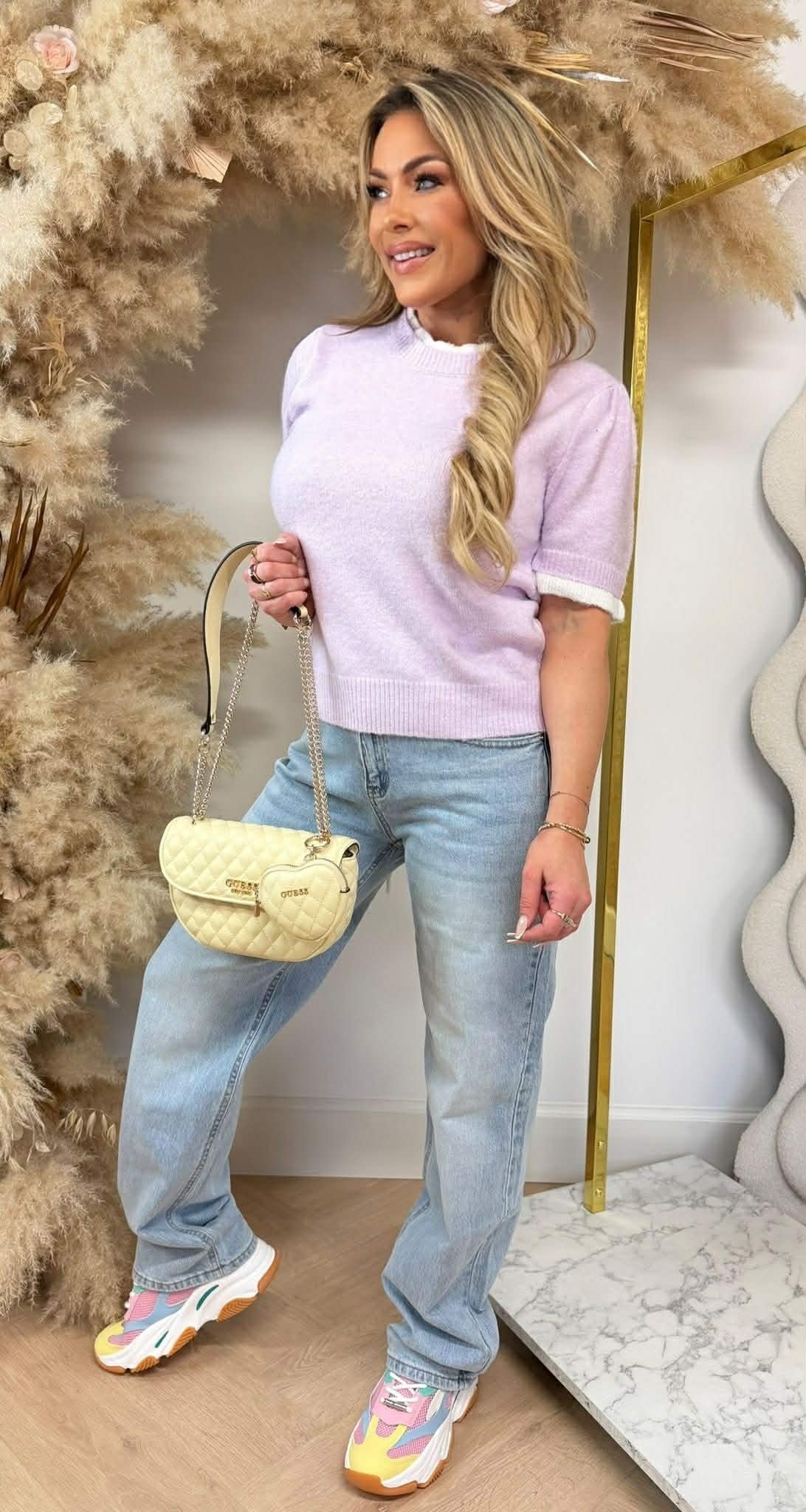 BY SWAN KNITTED SCHULP TEE 671 LILA