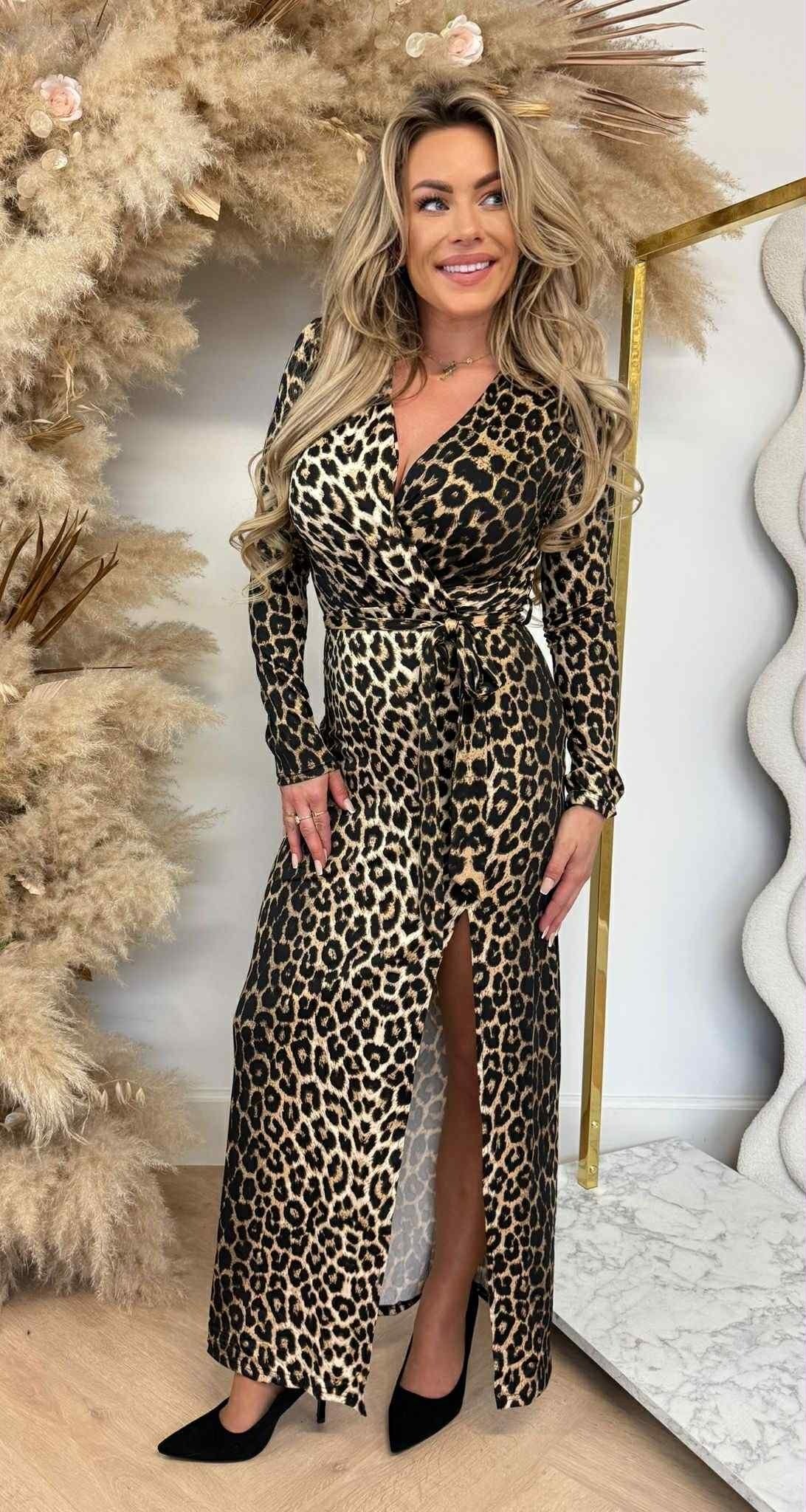 BY SWAN MAXI TRAVEL DRESS 9938 LEOPARD
