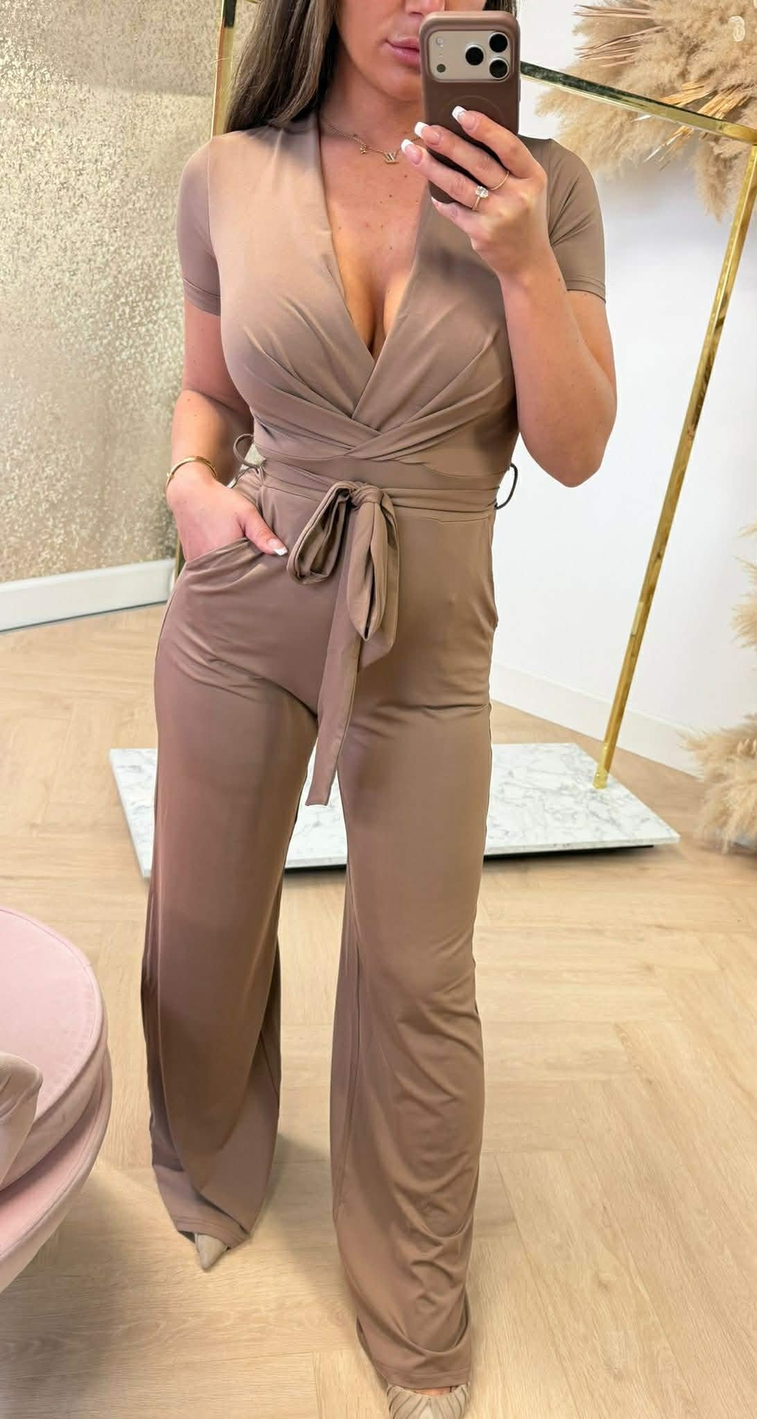 BY SWAN TRAVEL BASIC JUMPSUIT 7721 CAMEL