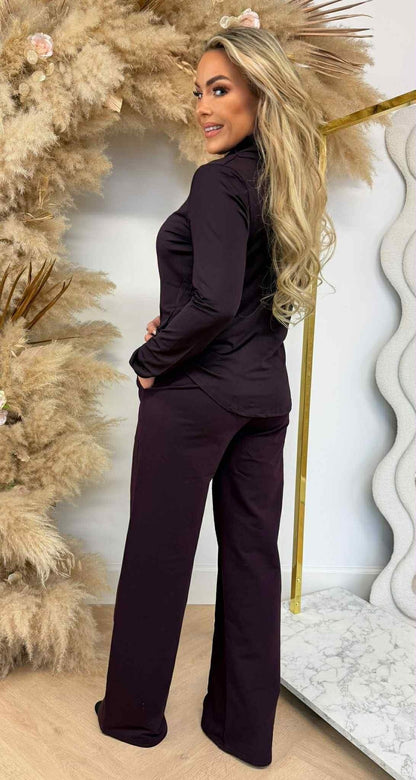 BY SWAN TRAVELBLUSE 6658 PLUM/LILA