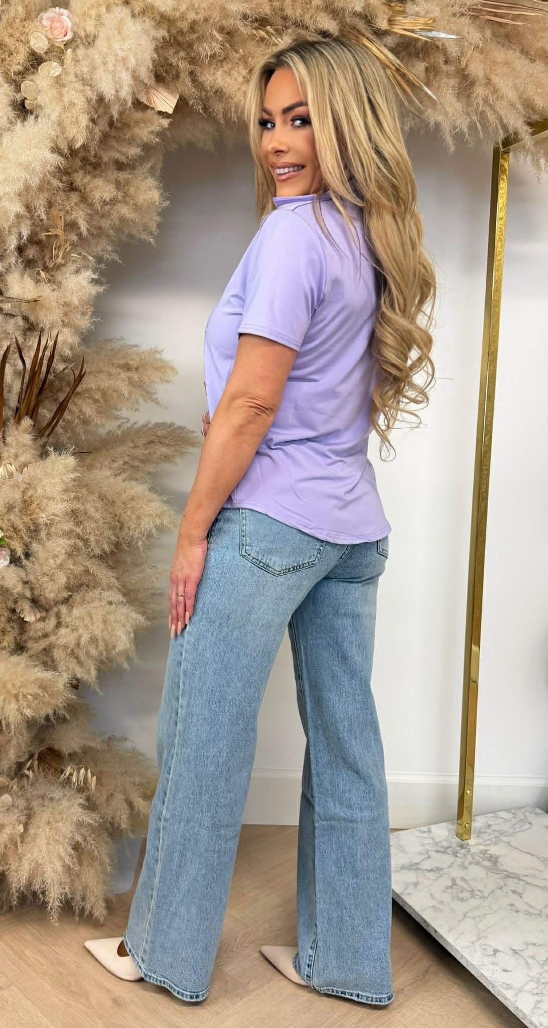BY SWAN TRAVEL BUTTON BASIC BLUSE 8256 LILA