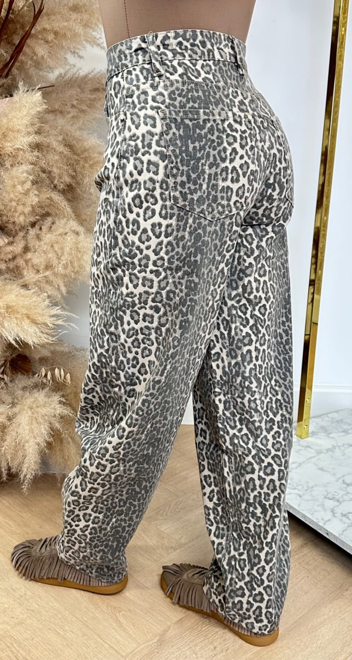 BALLOON JEANS 6065 LEOPARD