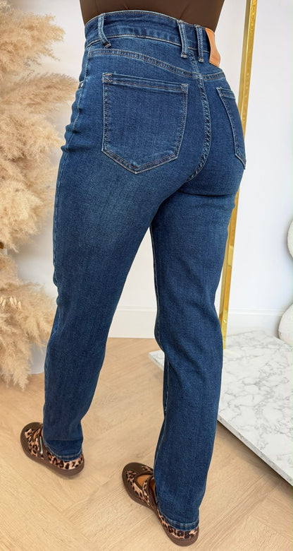 MOM FIT JEANS 1005-2 DARKDENIM