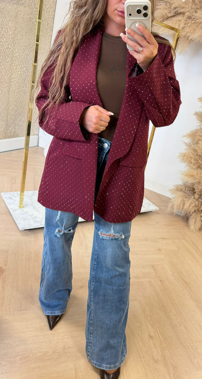 SPARKLE BLAZER BORDEAUX