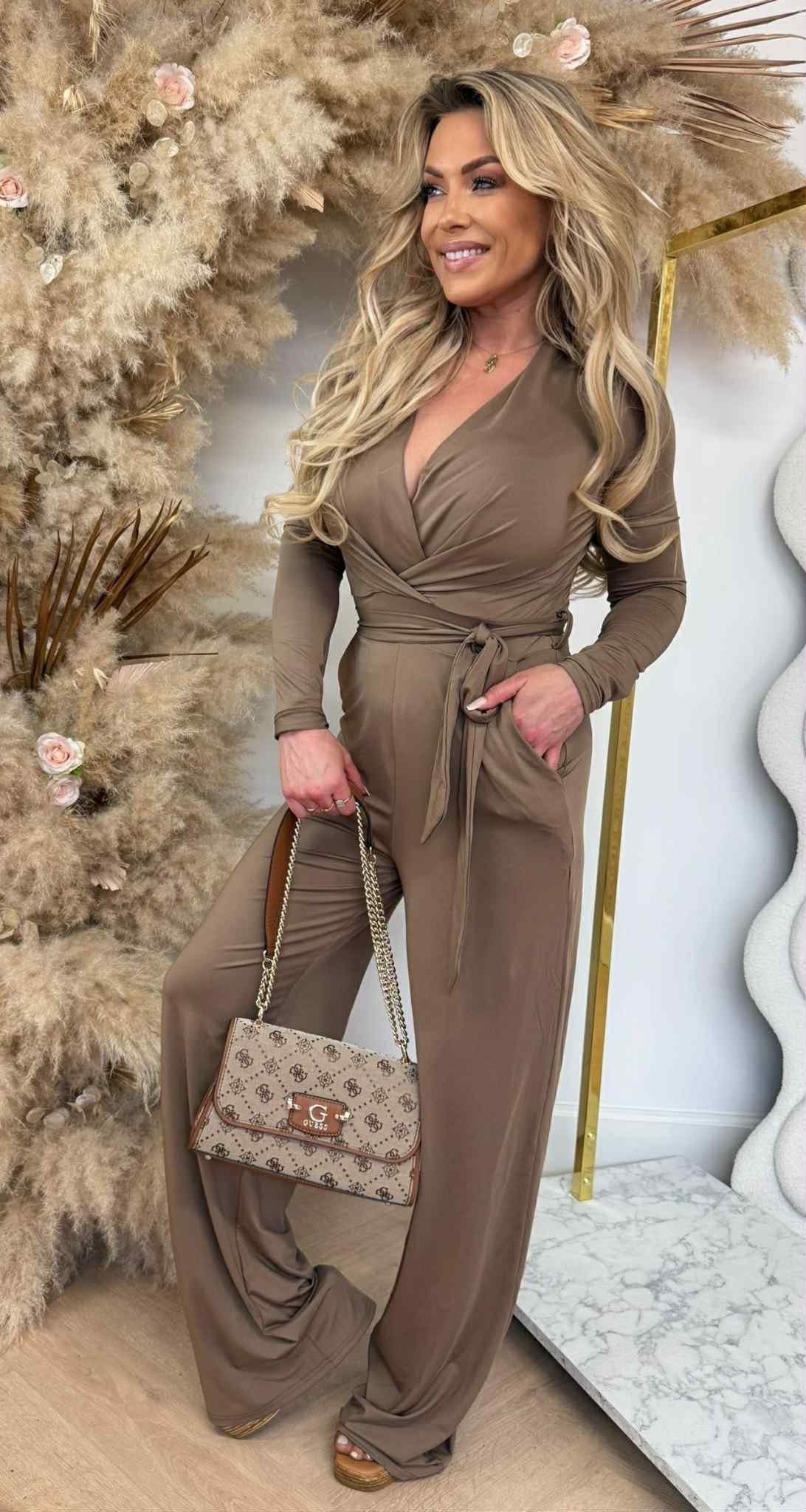 CHIC TRAVEL JUMPSUIT 7561 CAMEL