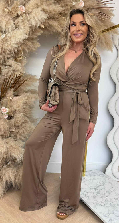 CHIC TRAVEL JUMPSUIT 7561 CAMEL