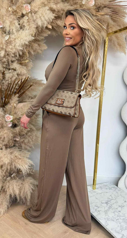 CHIC TRAVEL JUMPSUIT 7561 CAMEL