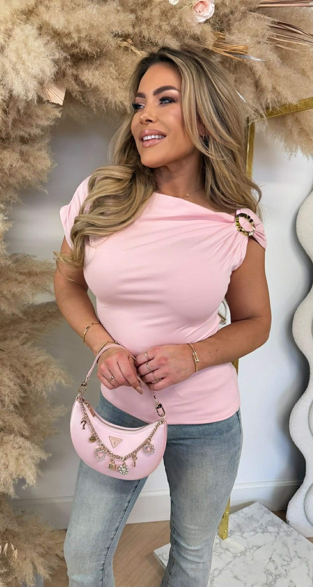 CHRISTY GOLDENES TOP ROSA