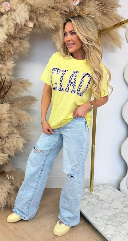 CIAO LEO TEXT T-SHIRT 8011546 YELLOW