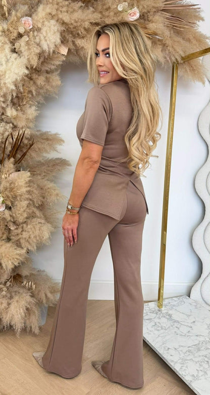 KLASSISCHES SPLIT-SET HELLBRAUN