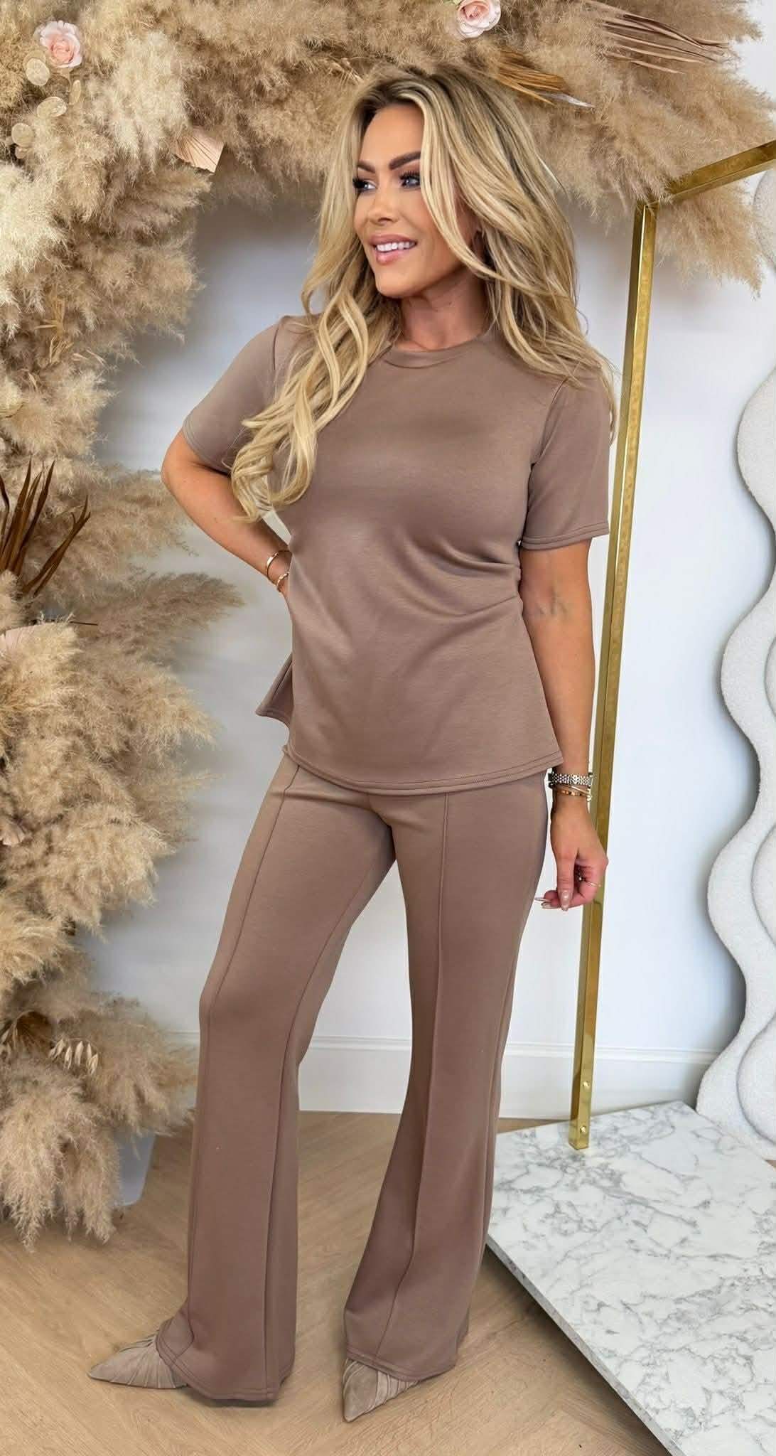 KLASSISCHES SPLIT-SET HELLBRAUN