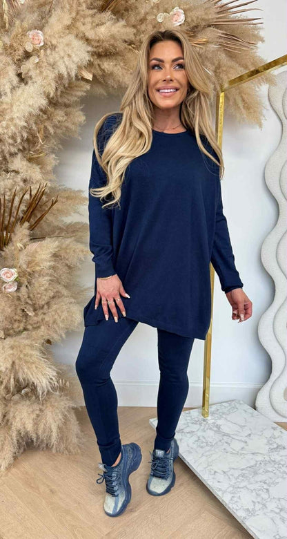 ENSEMBLE DEUX PIÈCES CONFORTABLE 9818 BLEU MARINE