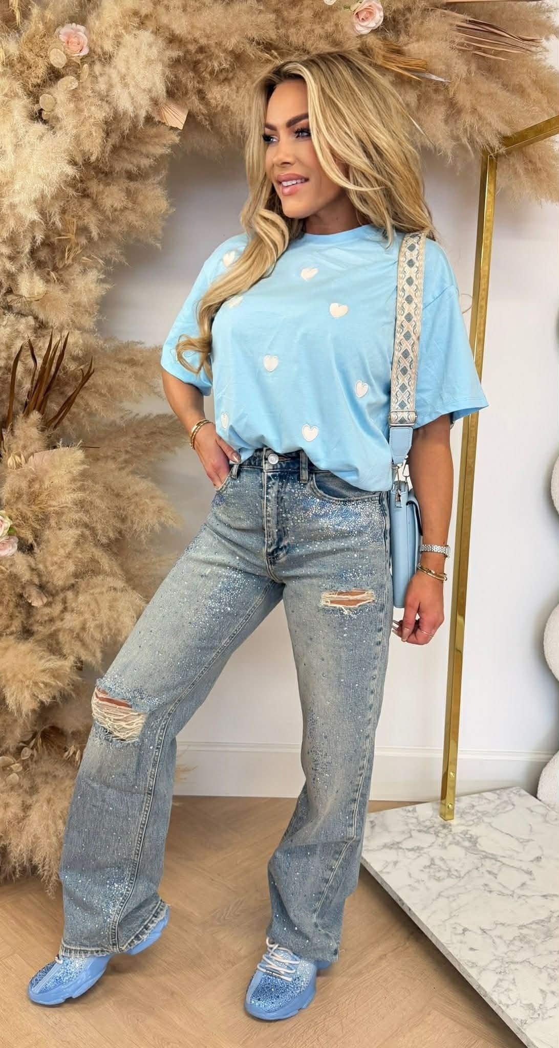 SÜSSES HERZCHEN-SHIRT 7455 ICEBLUE