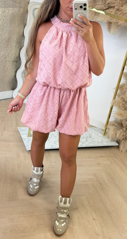 HALTER BESTSELLER PLAYSUIT PINK