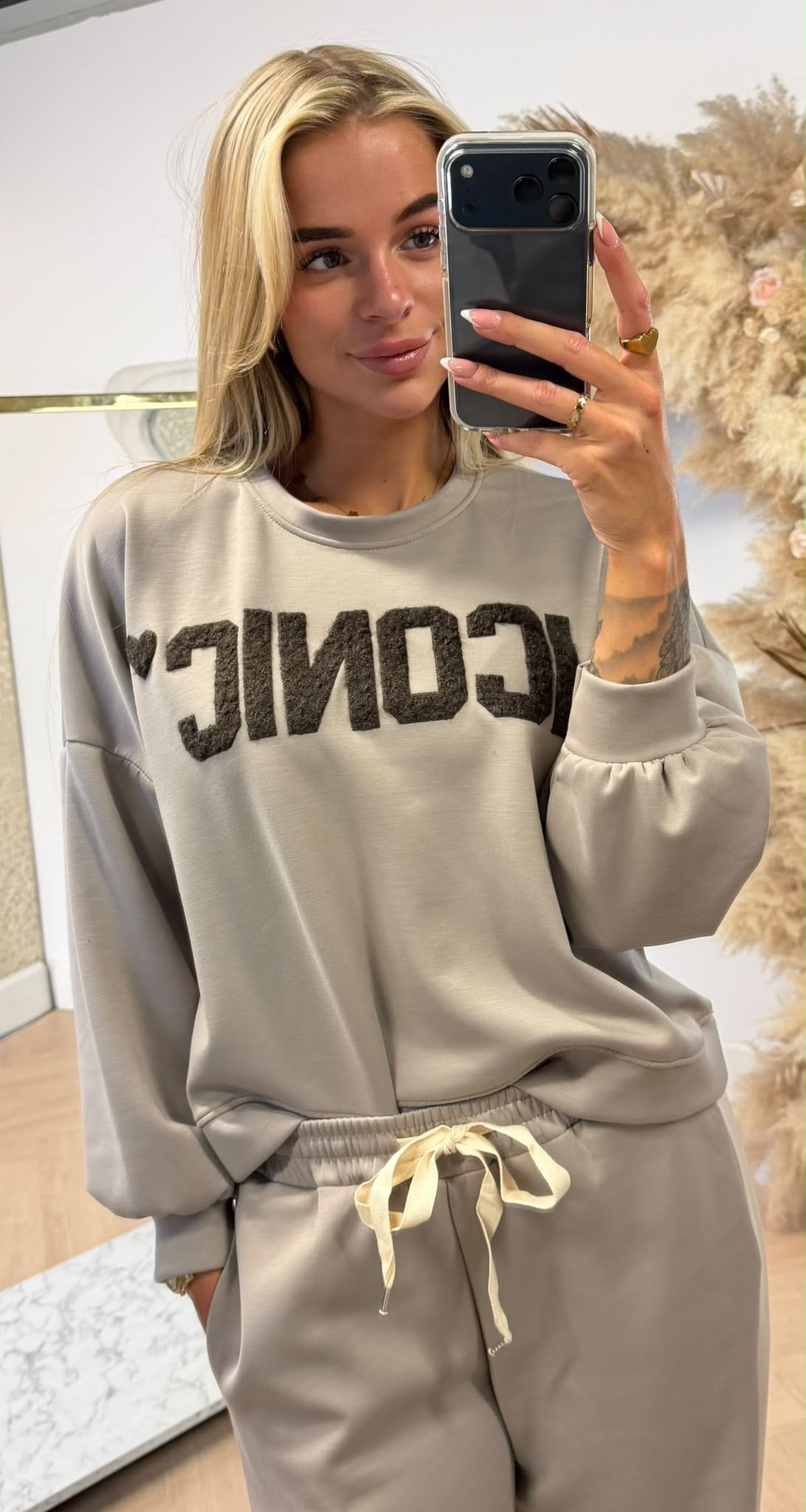 ICONIC STRIPE SET GREIGE