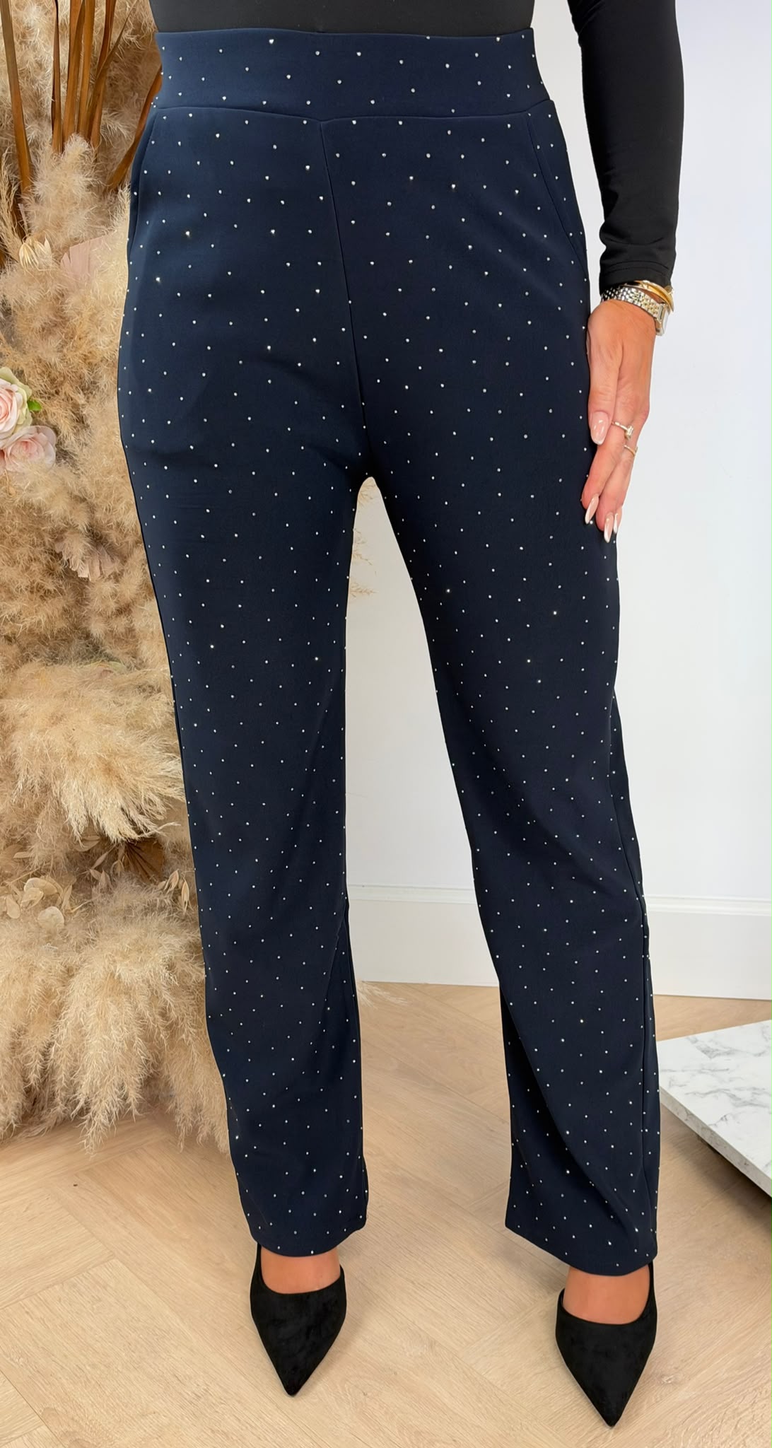 ALL OVER SPARKLE SOFT PANTS 1969 NAVY