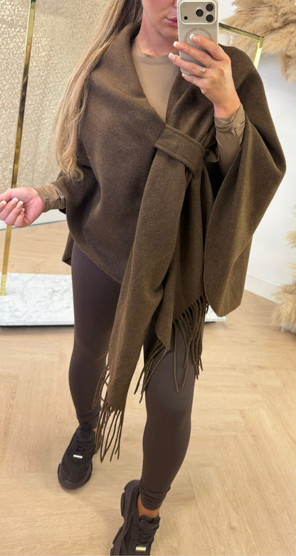 MUSTHAVE BASIC PONCHO CHOCO
