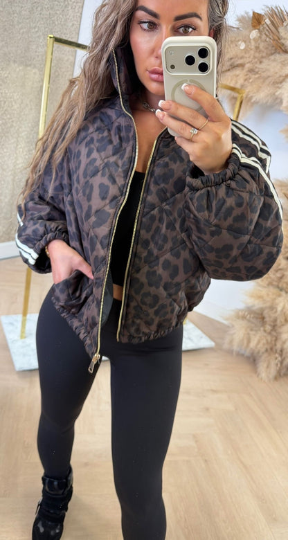 PATTY LEO PUFFER JACKET DARKBROWN
