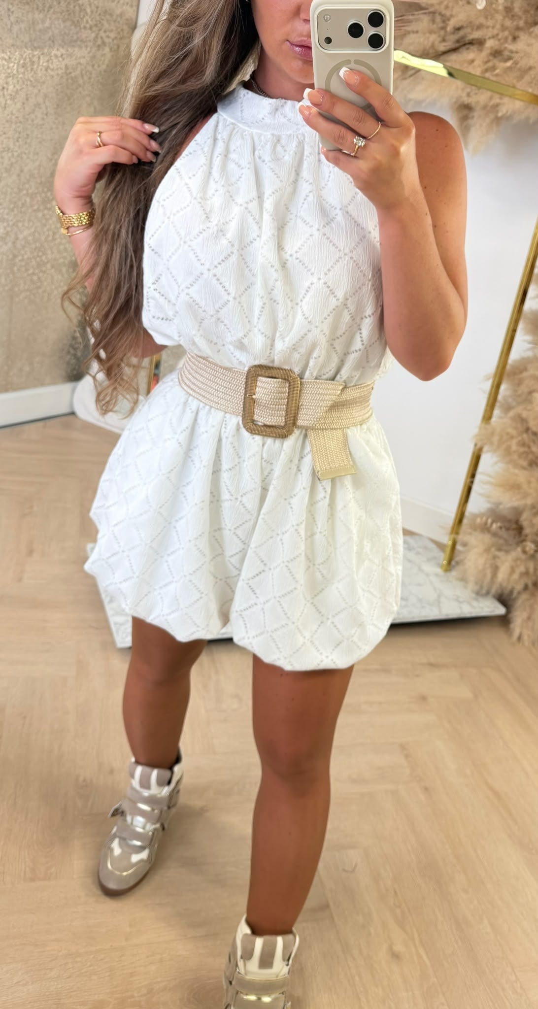 HALTER BESTSELLER PLAYSUIT BEIGE