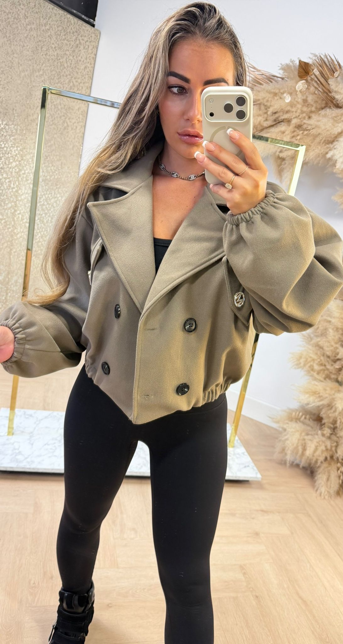 SHORT VILT M JACKET TAUPE