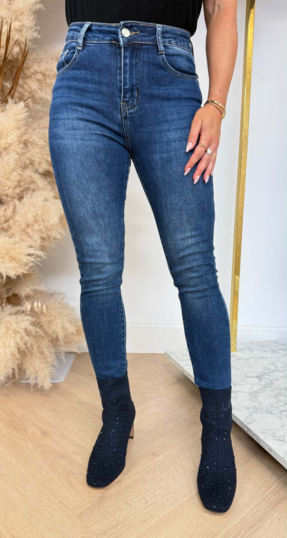 MISS BASIC SKINNY JEANS 6654 DARKBLUE