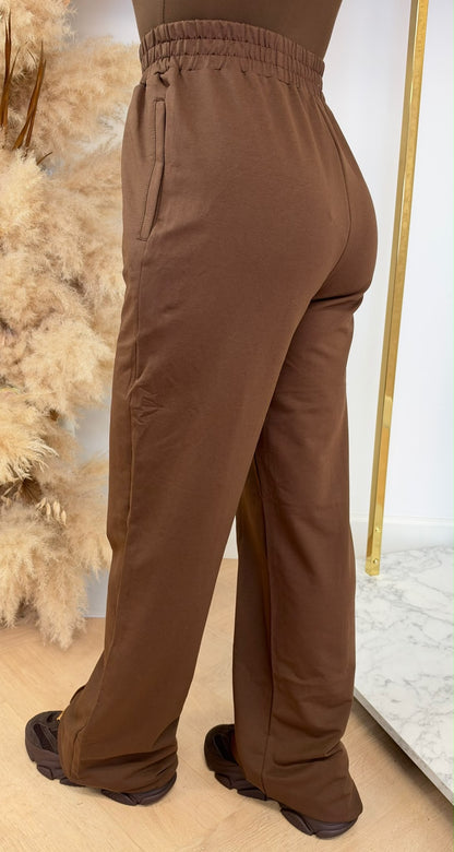 BY SWAN STRAIGHT LEG JOGGER 6169 CHOCO