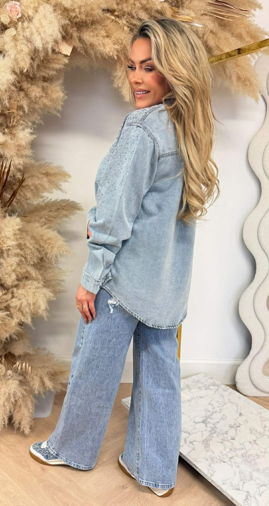 DIAMOND JEANSBLUSE 3909 DENIMBLUE