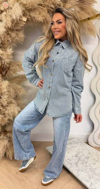 DIAMOND JEANSBLUSE 3909 DENIMBLUE