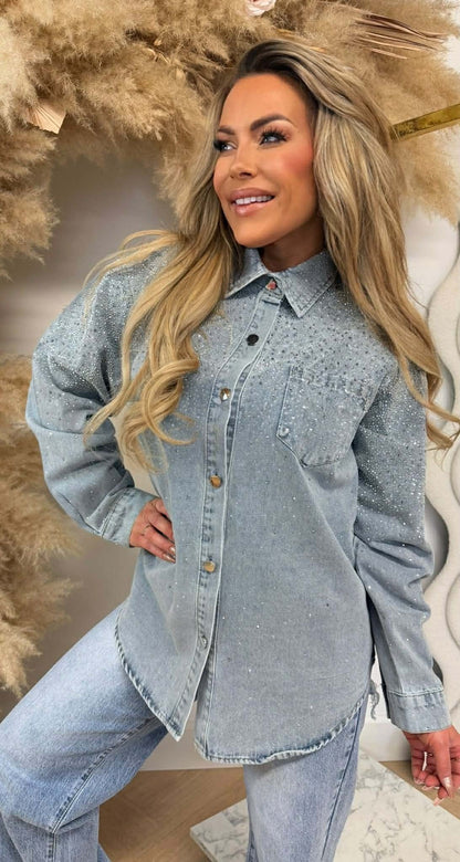 DIAMOND JEANSBLUSE 3909 DENIMBLUE