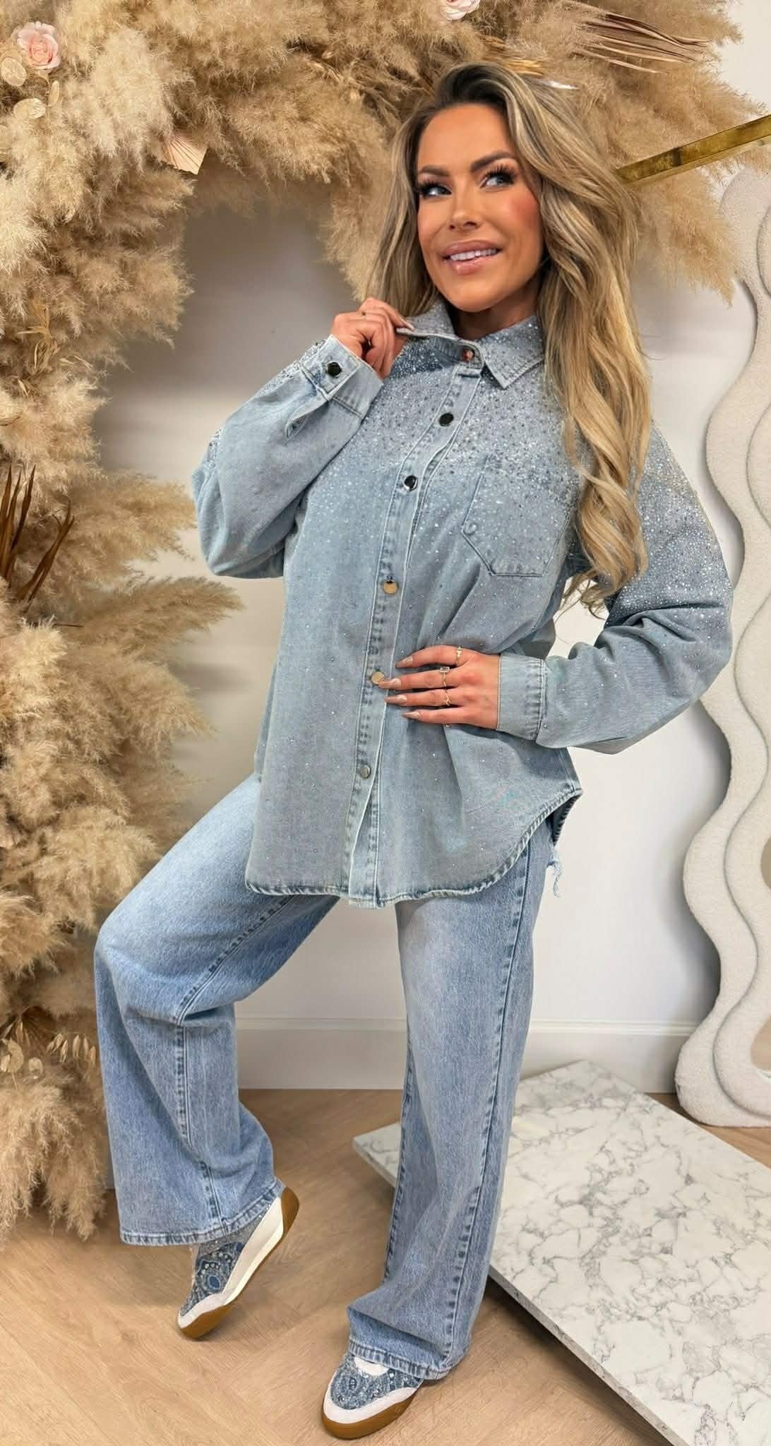 DIAMOND JEANSBLUSE 3909 DENIMBLUE