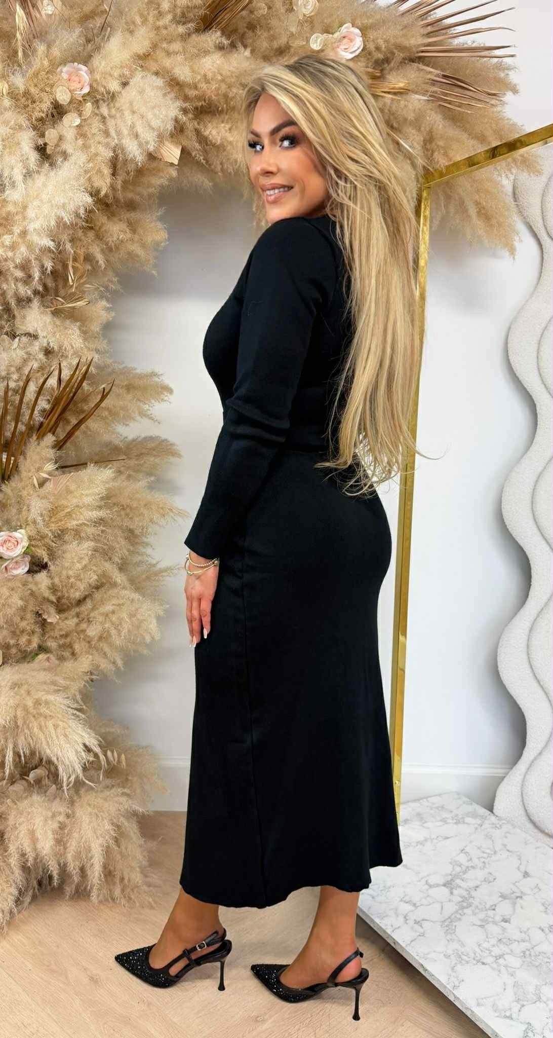 ROBE DE SOIRÉE GLAM 6023 NOIR