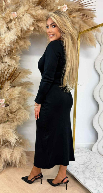 ROBE DE SOIRÉE GLAM 6023 NOIR